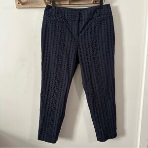 LOFT | Women’s Julie Eyelet Ankle Length Trousers size 6